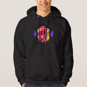 Muziek Lachend Gezichtskostuum Gelukkig Schattige  Hoodie