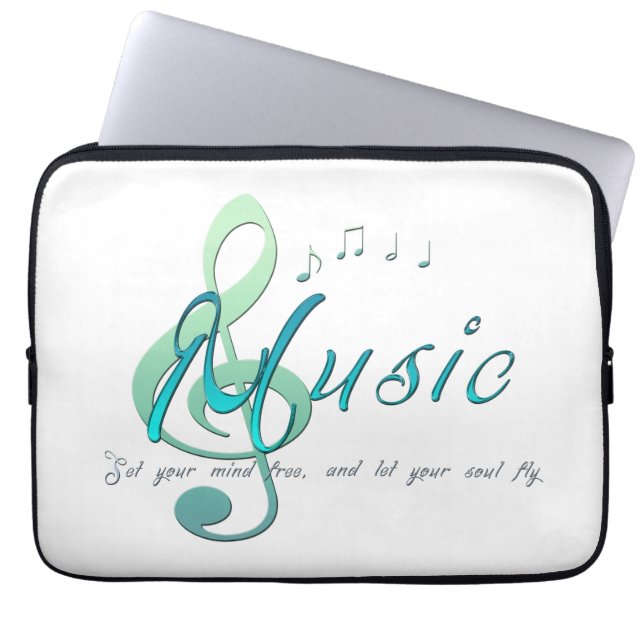 Muziek Laptop Sleeve (Voorkant)