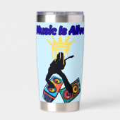 Muziek leeft geïsoleerde drinkbeker (Achterkant)