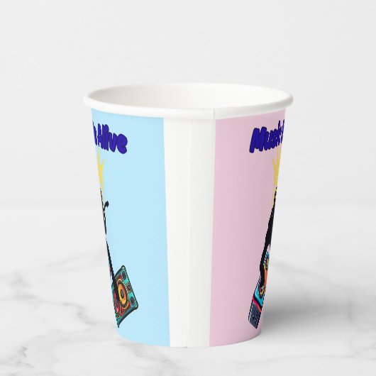 Muziek Leeft Papieren Bekers (Rechts)