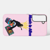 Muziek leeft samsung galaxy hoesje (Achterkant horizontaal)