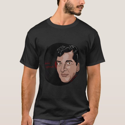 Muziek Legends Dean Martin Fan Kunst Tekening T-shirt (Voorkant)