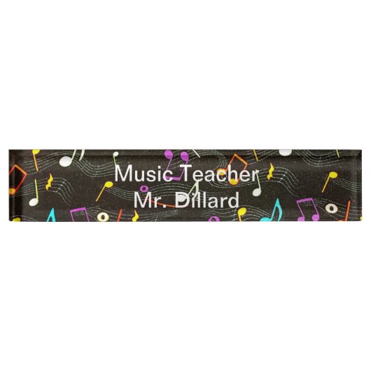 Muziek Leraar Acryl Bureau Naam Bord Naambordje (Voorkant)