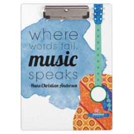 Muziek leraar cadeau idee, gitaar leraar cadeau id klembord