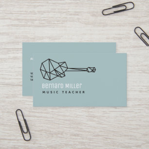 Muziek Leraar Eenvoudig Minimalistisch Stoffig Bla Visitekaartje
