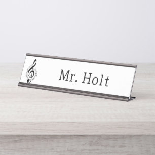 Muziek leraar geschenk muziek leraar einde van de  bureau naambordje