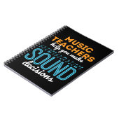 Muziek Leraar Grappige Geluidsbesluiten Notitieboek (Linkerzijde)