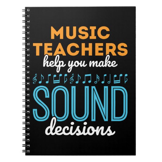 Muziek Leraar Grappige Geluidsbesluiten Notitieboek (Voorkant)