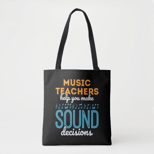 Muziek Leraar Grappige Geluidsbesluiten Tote Bag (Voorkant)