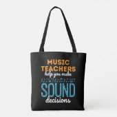 Muziek Leraar Grappige Geluidsbesluiten Tote Bag (Achterkant)