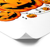 Muziek Leraar Halloween Herfst Pompoen Poster (Hoek)