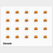 Muziek Leraar Halloween Herfst Pompoen Ronde Sticker (Vel)