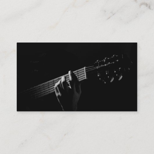 Muziek Leraar Instructeur Gitaarlessen Sjabloon Visitekaartje (Achterkant)