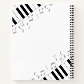 Muziek Leraar Moderne Piano Toetsenbord Muzieknote Notitieboek (Achterkant)