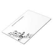 Muziek Leraar Muzieknoten Treble Clef Notitieblok (Schuin)