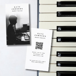 Muziek Leraar Muzikant Foto Sociale Media QR Code Visitekaartje