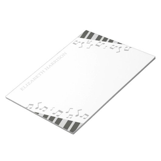 Muziek Leraar Piano Toetsenbord Muzieknoten Notiti Notitieblok (Schuin)