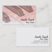 Muziek Leraar Professioneel Elegant Piano Keyboard Visitekaartje (Voorkant / Achterkant)