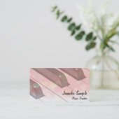 Muziek Leraar Professioneel Elegant Piano Keyboard Visitekaartje (Staand voorkant)