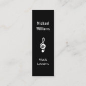 Muziek Leraar QR code Treble Clef Symbool Mini Visitekaartje (Voorkant)