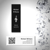 Muziek Leraar QR code Treble Clef Symbool Mini Visitekaartje