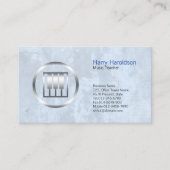 Muziek Leraar Vet Piano Keys Icon Visitekaartje (Voorkant)