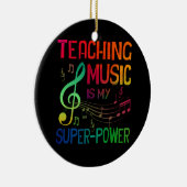 Muziek leren is mijn Superpower terug naar school Keramisch Ornament (Rechts)