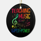 Muziek leren is mijn Superpower terug naar school Keramisch Ornament (Links)