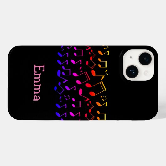 Muziek-les, notities, gepersonaliseerd Case-Mate iPhone case (Achterkant (horizontaal))