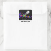 Muziek leuk Karaoke aanpasbare sticker woorden toe (Tas)