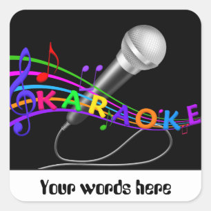 Muziek leuk Karaoke aanpasbare sticker woorden toe