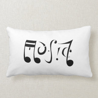 Muziek Leven Ambigram Kussen (Ondersteboven Draaie