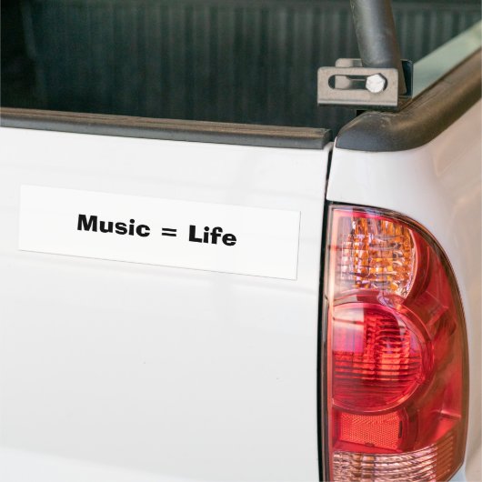 Muziek = leven bumpersticker (Op Truck)