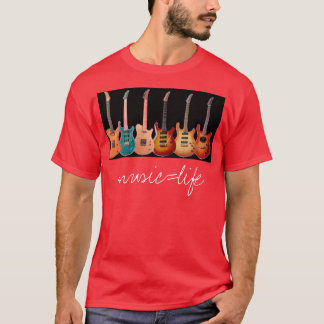 muziek=leven t-shirt