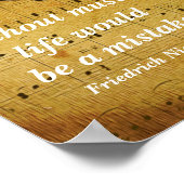 Muziek - Leven zonder muziek Friedrich Nietzsche Poster (Hoek)