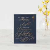 Muziek, Licht en Belofte Kerst Wenskaart Kaart (Gele Bloem)