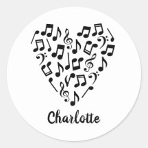 Muziek Liefde Hart van Muziek Noten met Naam