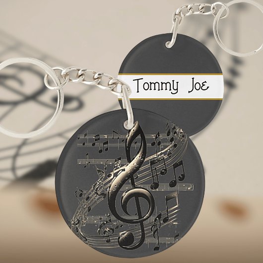 Muziek Liefhebber Acryl Sleutelhanger