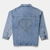Muziek Liefhebber boho musical  chic Denim Jacket (Achterkant)