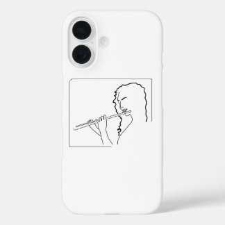 Muziek Liefhebber, Fluitspeler, iPhone 16 Hoesje