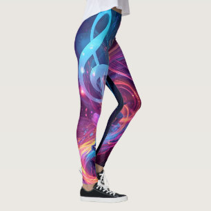 Muziek Liefhebber Piano Leggings – Roze & Paarse P