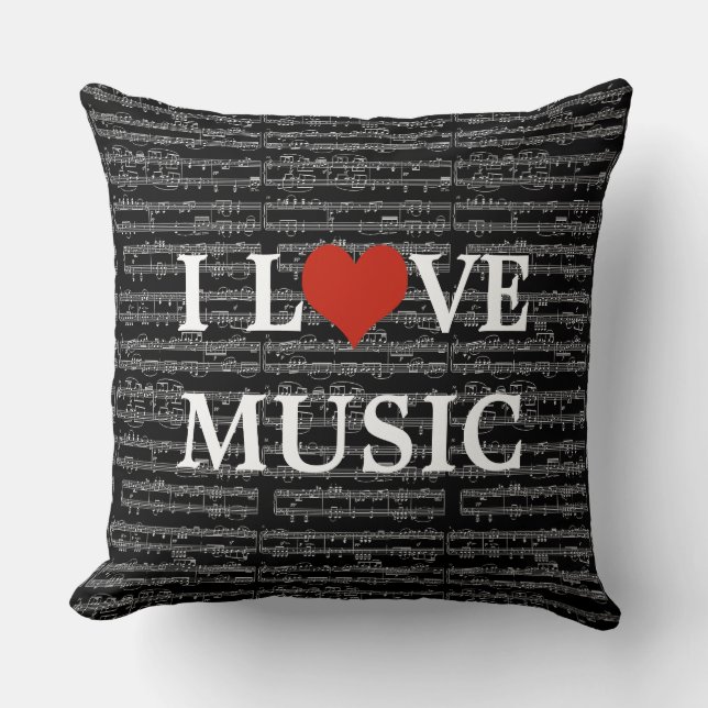 muziek liefhebbers decor kussen (Voorkant)