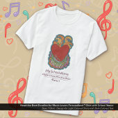 Muziek Liefhebbers Hart Doodles Custom School Acti T-shirt
