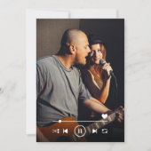 Muziek Liefhebbers QR Code Huwelijksfoto Save the Date (Voorkant)