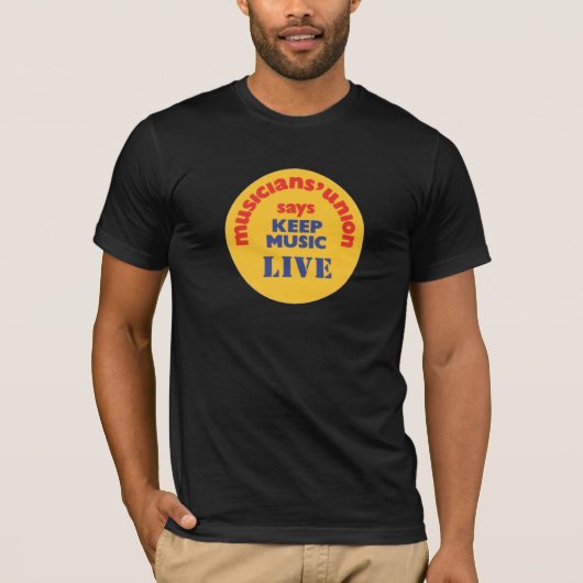 Muziek live houden t-shirt (Voorkant)