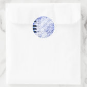 Muziek Live_ Ronde Sticker (Tas)