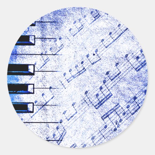 Muziek Live_ Ronde Sticker (Voorkant)