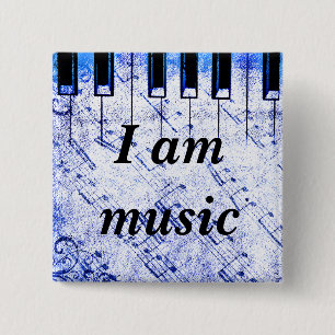 Muziek Live_ Vierkante Button 5,1 Cm