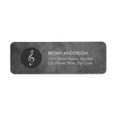 Muziek Logo  adreslabel Etiket (Voorkant)