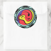 Muziek logo Design iPhone case Ronde Sticker (Tas)